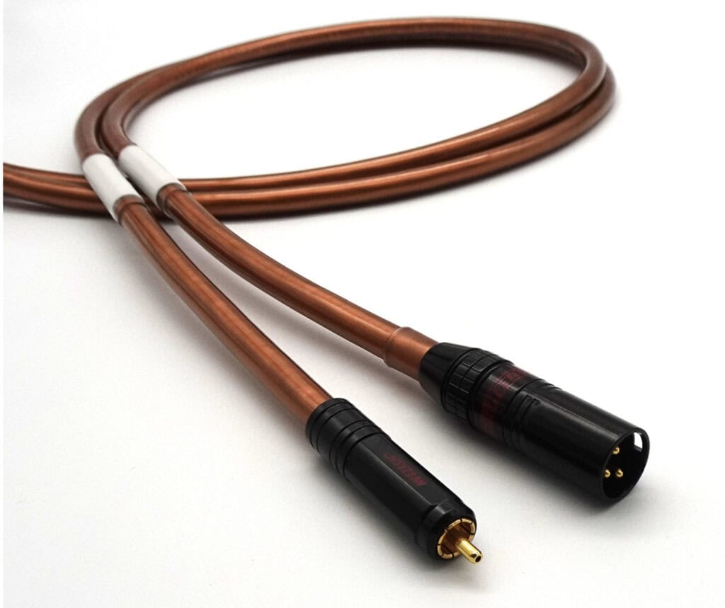 Neotech NEI-32002 zwarte interlinkkabel van 0,5 meter met UP-OCC koper en 10% UP-OCC zilverlegering, beschikbaar met RCA