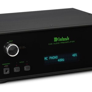 McIntosh C49 Voorversterker - Hoogwaardige 2-kanaals solid-state voorversterker met modulaire digitale audiomodule en klassieke McIntosh-ontwerpkenmerken
