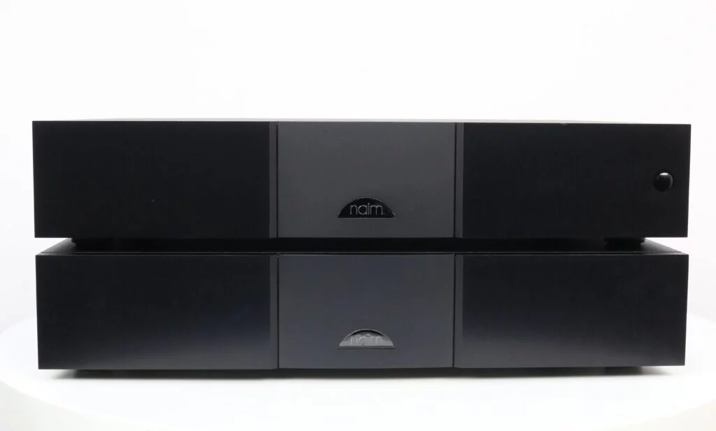 Front view of the Naim NAP 300 DR power amplifier