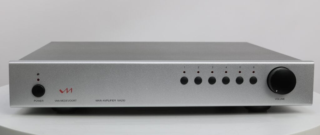 Front view of the Van Medevoort MA250 with silver faceplate