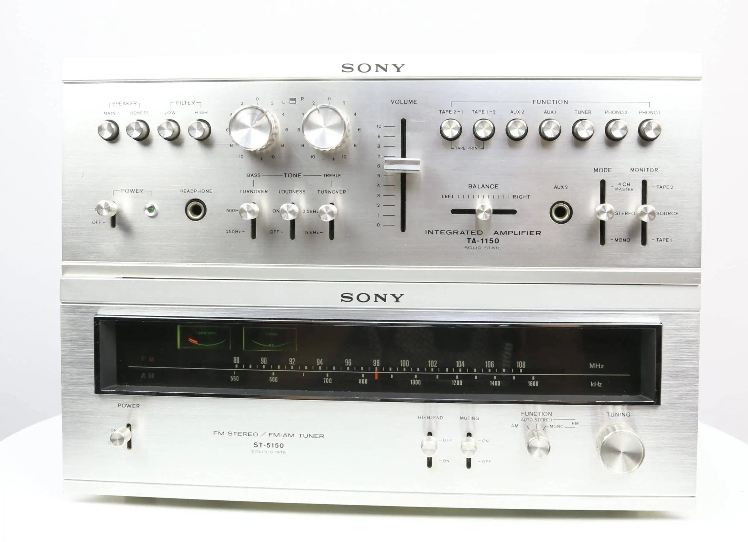 SONY TA-1150D SONY ST-5150 アンプ FM-AMチューナ Sony TA-1150 Amplifier + Sony ST-5150 Tuner - Taste For Audio